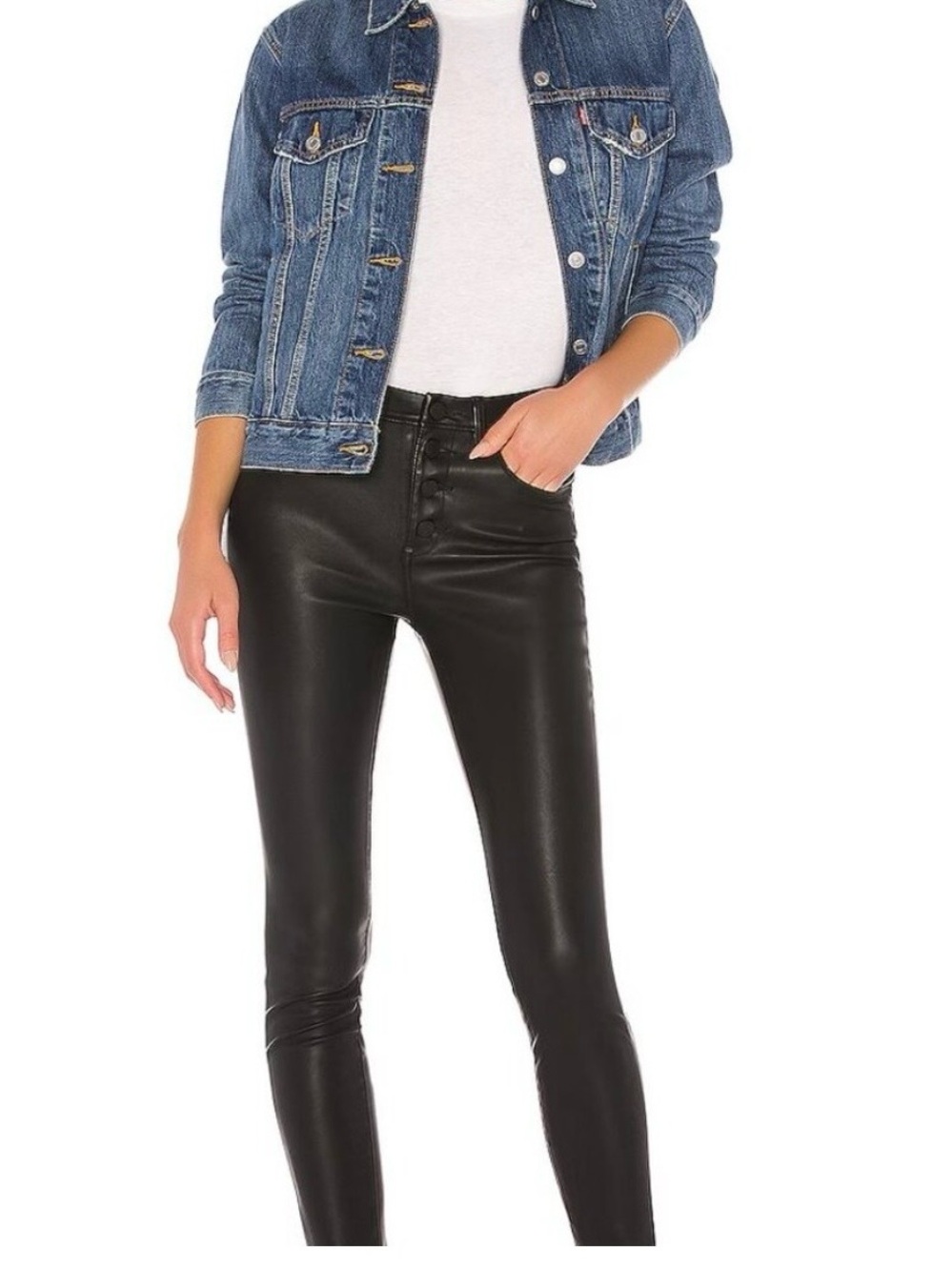 Blank NYC Pleather High-Rise Skinny Jeans